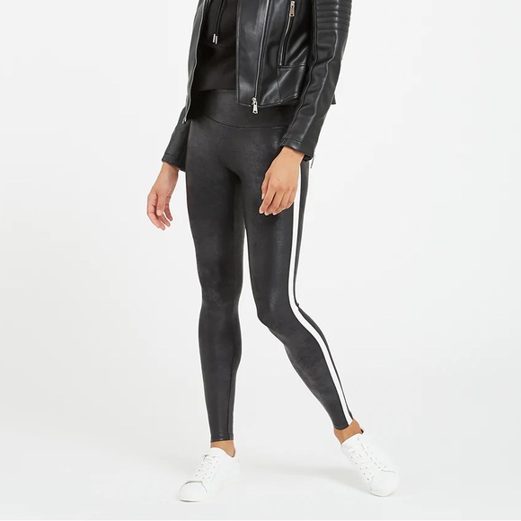 Spank white stripe leather leggings - Picture 1 of 6